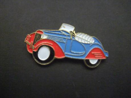 Fiat Balilla Spider oldtimer auto 1934 -1937 blauw-rood